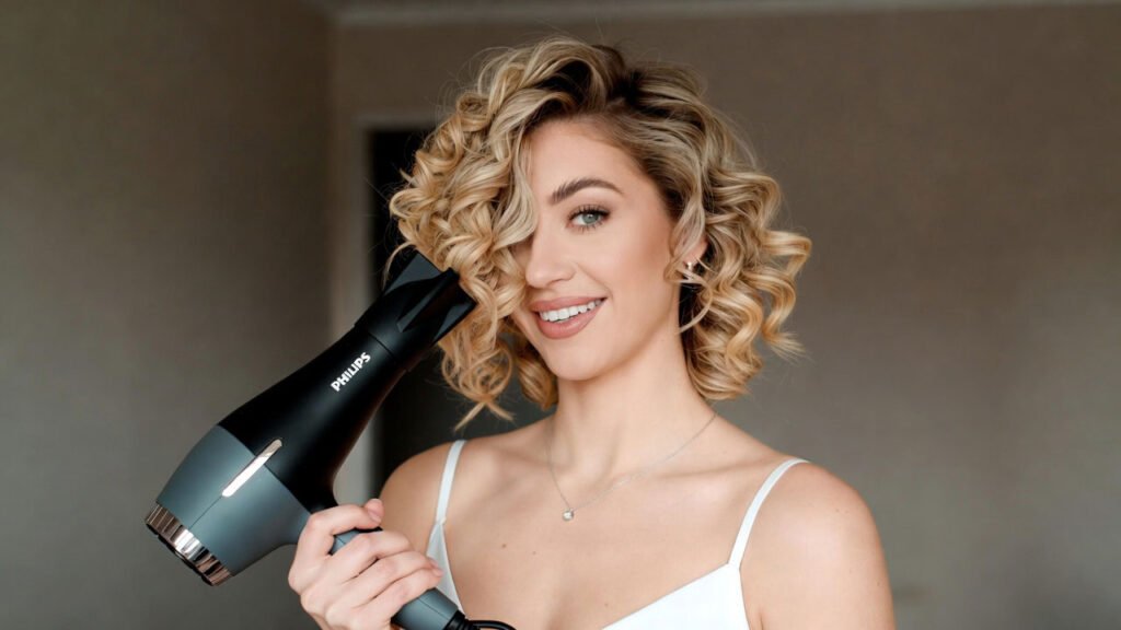 Muestra una imagen de uno de los mejores secadores de pelo Philips